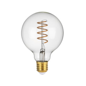 Retro LED bulb Lux E27 6W 2200K Dimm Spiral Clear – retro led bulbs in graphite and metal alloy
