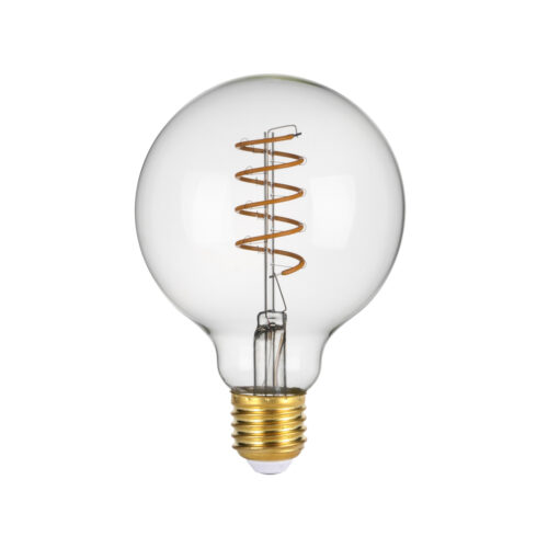 Retro LED bulb Lux E27 6W 2200K Dimm Spiral Clear – retro led bulbs in graphite and metal alloy
