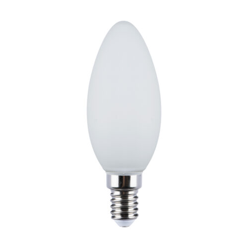 Modern LED bulb Lux E14 4.5W B35 MILKY 3000K – modern led bulbs in opal white and steel