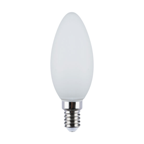 Modern LED bulb Lux E14 4.5W 3S Dimm Milky 4000K – modern led bulbs in white and metal alloy