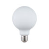 Modern LED bulb Lux E27 9W 3000K G95 MILKY – modern led bulbs in opal white and steel