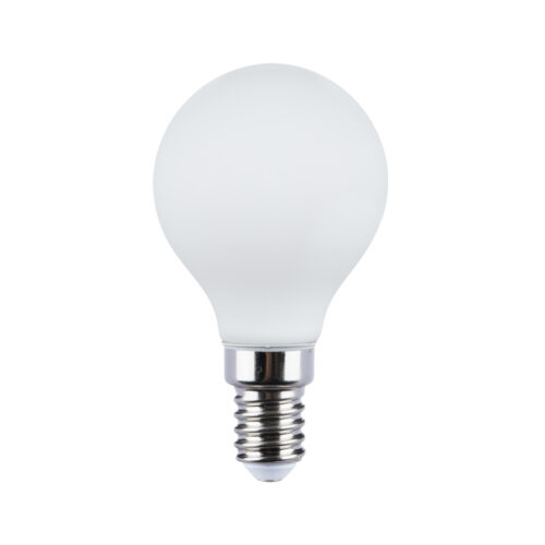 Modern LED bulb Lux E14 4.5W P45 MILKY 3000K – modern led bulbs in opal white and steel