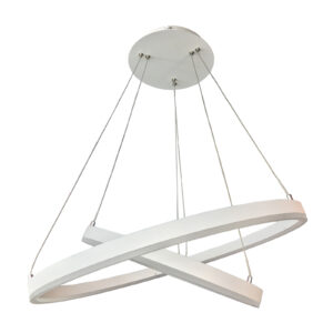 Pendant lamp Lux Jovita – modern pendant lamp in white and aluminium acrylic