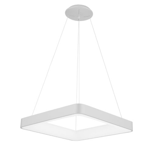 Pendant lamp Lux Giacinto 50w – modern pendant lamp in white and aluminium acrylic