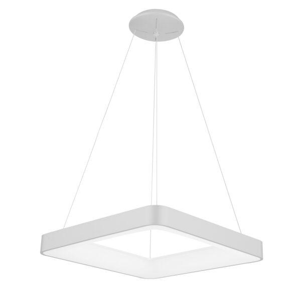 Pendant lamp Lux Giacinto 50w – modern pendant lamp in white and aluminium acrylic