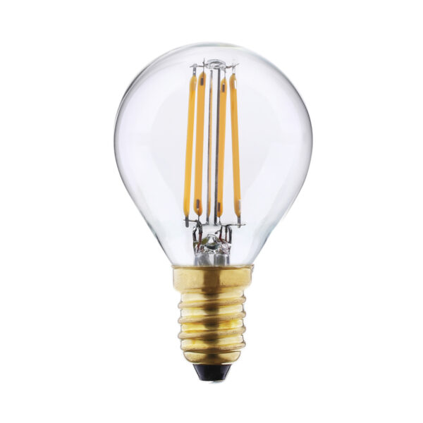 Retro LED bulb Lux P45 Clear 4K – retro led bulbs in transparent and metal alloy