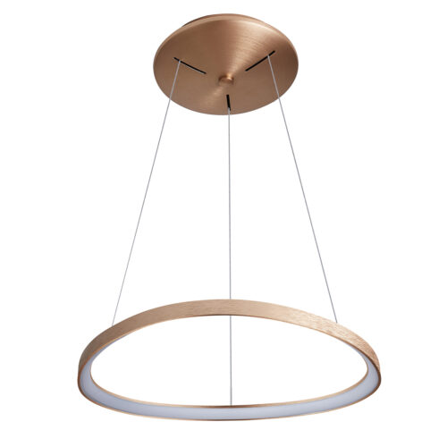 Pendant lamp Lux Morfi – modern pendant lamp in brown gold brushed and aluminium acrylic