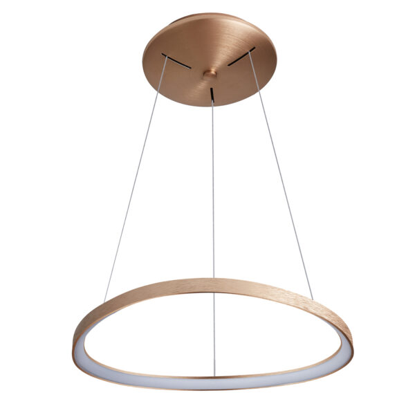 Pendant lamp Lux Morfi – modern pendant lamp in brown gold brushed and aluminium acrylic