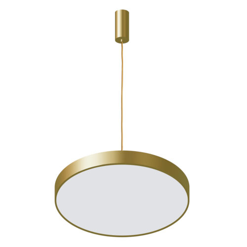 Pendant lamp Lux Orbital – modern pendant lamp in golden sandblasted and acrylic