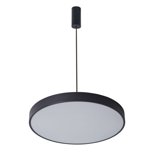 Pendant lamp Lux Orbital – modern pendant lamp in sandblasted black and acrylic