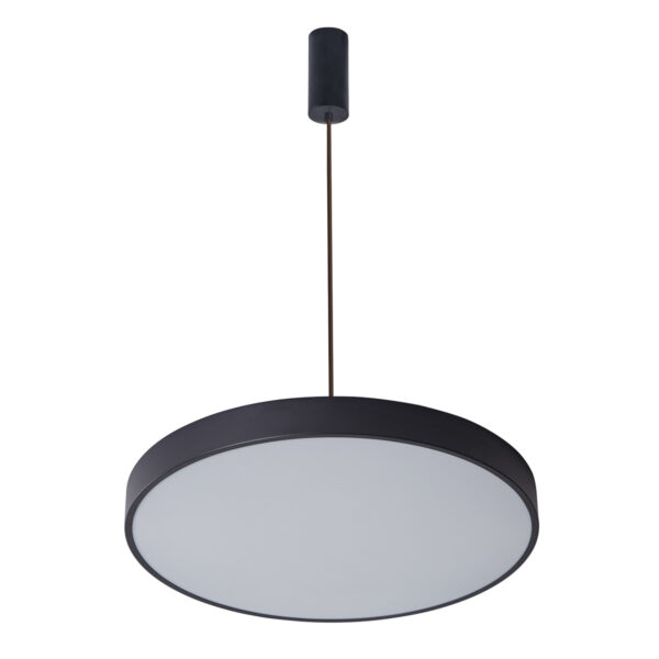 Pendant lamp Lux Orbital – modern pendant lamp in sandblasted black and acrylic