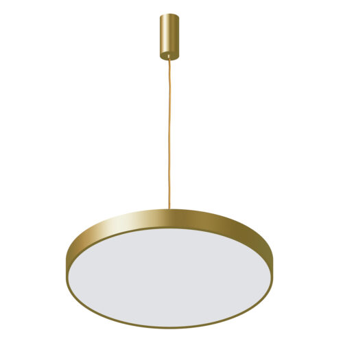 Pendant lamp Lux Orbital – modern pendant lamp in golden sandblasted and acrylic