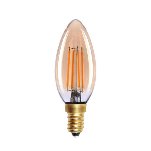 Retro LED bulb Lux E14 4W 2200K Dimm Amber – retro led bulbs in white and metal alloy