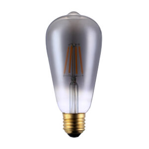 Retro LED bulb Lux E27 6W 2200K 3S Dimm Smoke – retro led bulbs in graphite and metal alloy