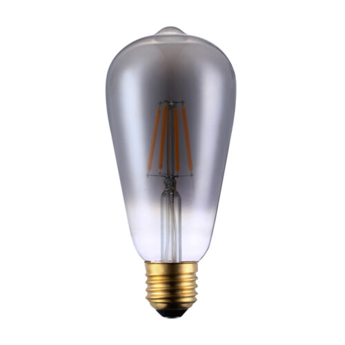 Retro LED bulb Lux E27 6W 2200K 3S Dimm Smoke – retro led bulbs in graphite and metal alloy