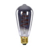 Retro LED bulb Lux E27 6W 2200K 3S Dimm Spiral Smoke – retro led bulbs in graphite and metal alloy