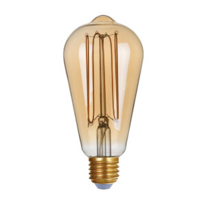 Retro LED bulb Lux E27 4W 2200K Dimm Amber – retro led bulbs in amber and metal alloy