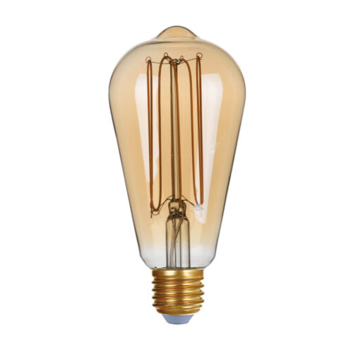 Retro LED bulb Lux E27 4W 2200K Dimm Amber – retro led bulbs in amber and metal alloy