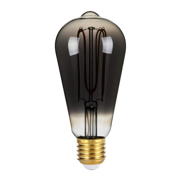 Retro LED bulb Lux E27 4W 2200K Dimm Smoke – retro led bulbs in graphite and metal alloy