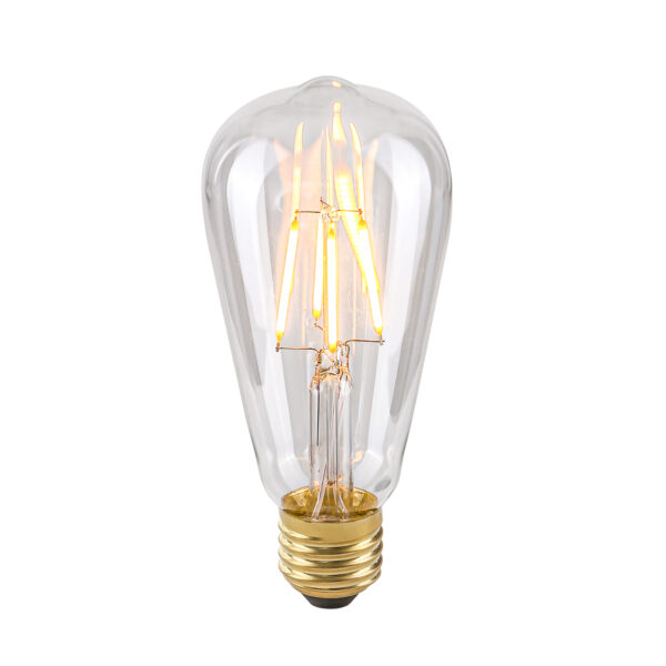 Retro LED bulb Lux E27 4W 2200K ST64 Clear – retro led bulbs in transparent and metal alloy