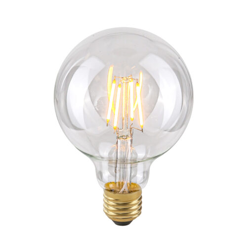 Retro LED bulb Lux E27 4W 2200K G95 Clear – retro led bulbs in transparent and metal alloy