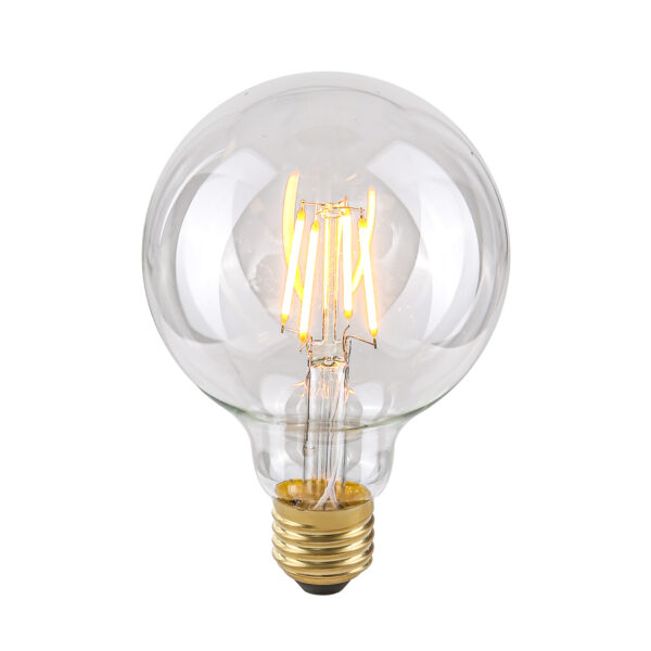 Retro LED bulb Lux E27 4W 2200K G95 Clear – retro led bulbs in transparent and metal alloy