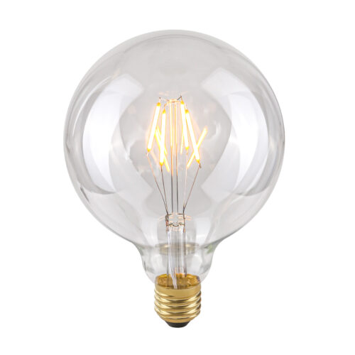 Retro LED bulb Lux E27 4W 2200K G125 Clear – retro led bulbs in transparent and metal alloy