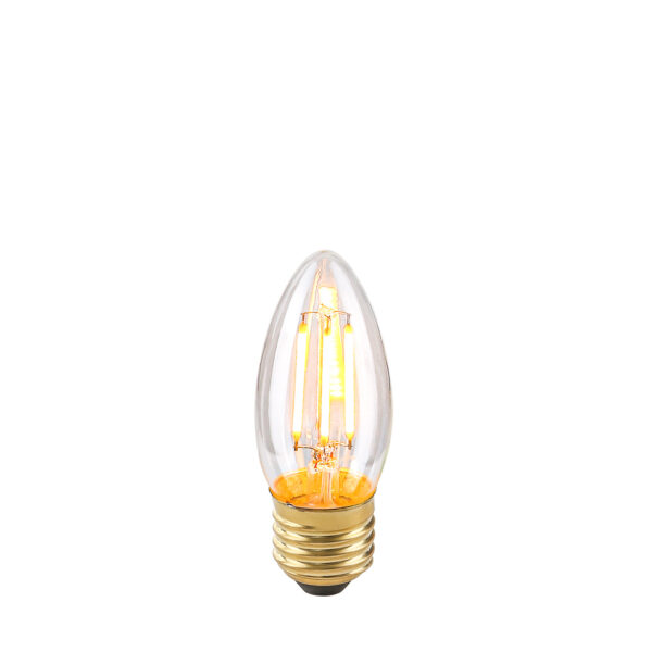 Retro LED bulb Lux E27 4W 2200K B35 Clear – retro led bulbs in transparent and metal alloy