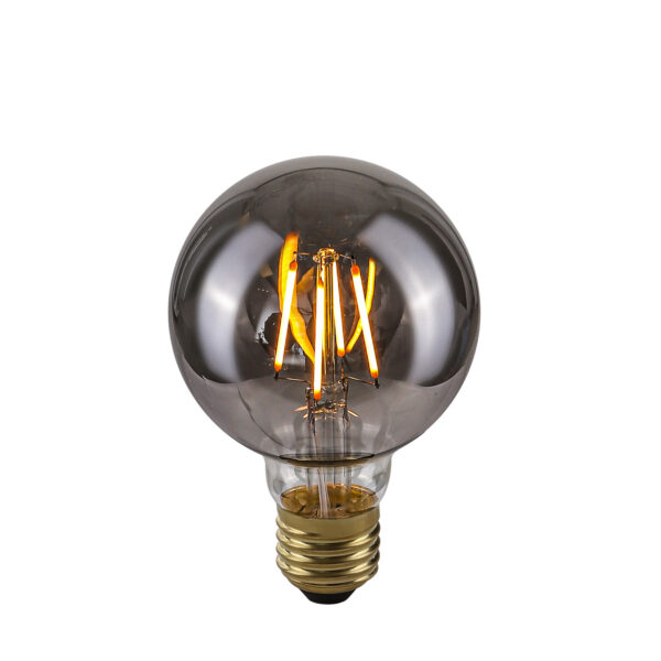 Retro LED bulb Lux E27 4W 2200K G80 Smoke – retro led bulbs in smoked and metal alloy