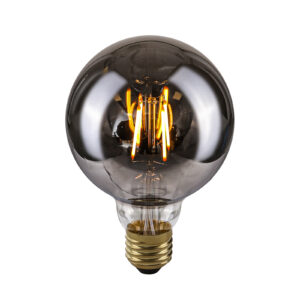 Retro LED bulb Lux E27 4W 2200K G95 Smoke – retro led bulbs in smoked and metal alloy