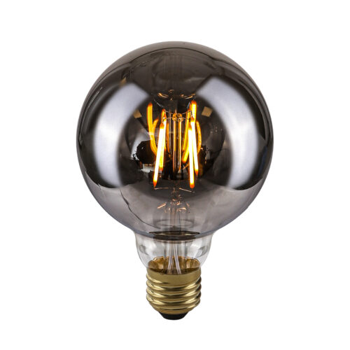 Retro LED bulb Lux E27 4W 2200K G95 Smoke – retro led bulbs in smoked and metal alloy