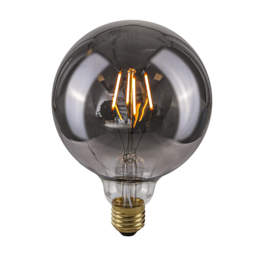 Retro LED bulb Lux E27 4W 2200K G125 Smoke – retro led bulbs in smoked and metal alloy