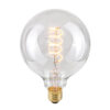 Retro LED bulb Lux E27 4W 2200K G125 Spiral Clear – retro led bulbs in transparent and metal alloy