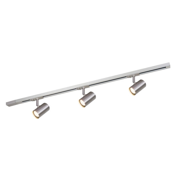 Track light set Lux Marvi TR Jazz SN – track light sets in satin nickel and metal