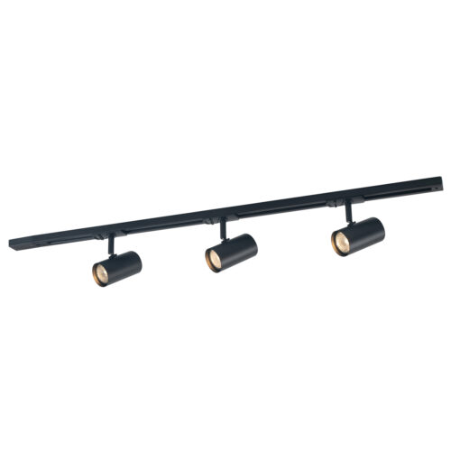 Track light set Lux Marvi TR Jazz BL – track light sets in matt black and aluminum