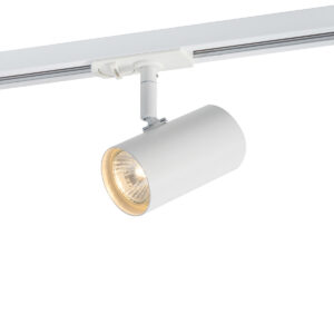Track light projector Lux Marvi TR Jazz WH – adjustable track lighting in matt white and steel