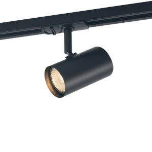 Track light projector Lux Marvi TR Jazz BL – adjustable track lighting in matt black and steel