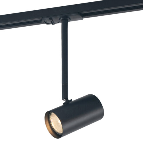 Track light projector Lux Marvi TR Jazz BL – adjustable track lighting in black and metal