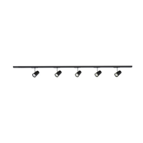 Track light set Lux Astley – track light sets in matt black and aluminum