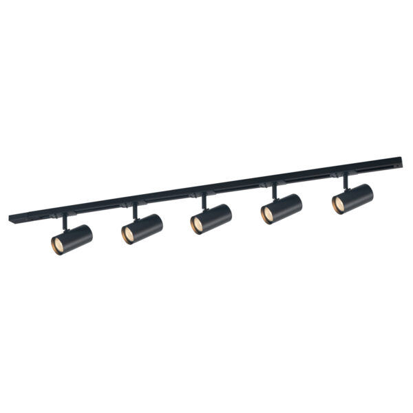 Track light set Lux Marvi TR Fredrik – track light sets in matt black and aluminum