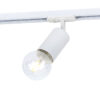Track light projector Lux Marvi TR Dolores – adjustable track lighting in matt white and steel