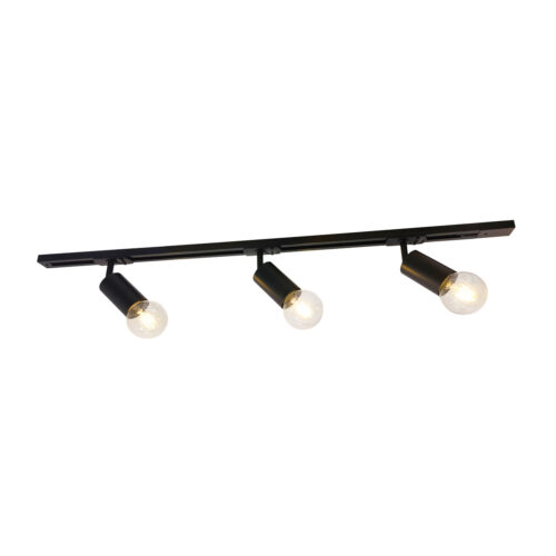 Track light set Lux Marvi TR Dolores – track light sets in matt black and aluminum