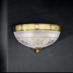 Wall lamp Lux 6112 – LED wall lamp in gold and glass