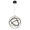 Pendant lamp Lux Tryton – modern pendant lamp in black and aluminium metal