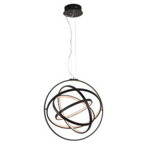 Pendant lamp Lux Tryton – modern pendant lamp in black and aluminium metal