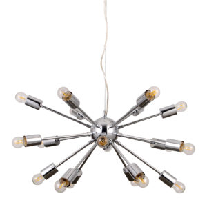 Pendant lamp Lux Theo 40w – modern pendant lamp in chrome and steel