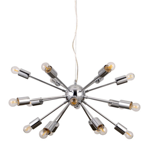 Pendant lamp Lux Theo 40w – modern pendant lamp in chrome and steel
