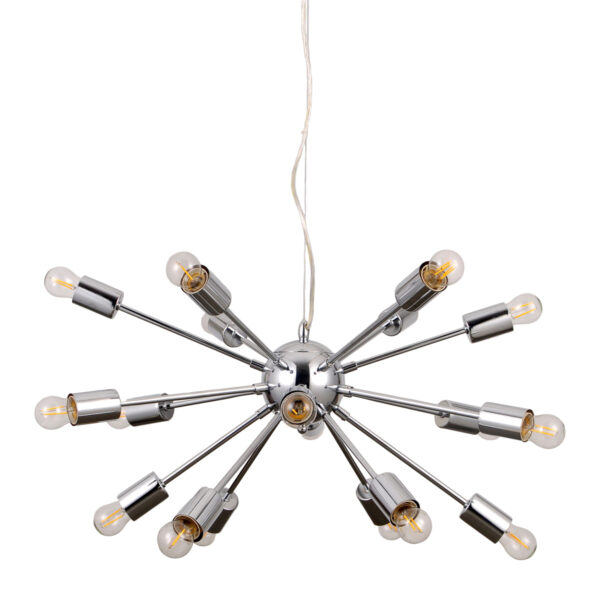 Pendant lamp Lux Theo 40w – modern pendant lamp in chrome and steel