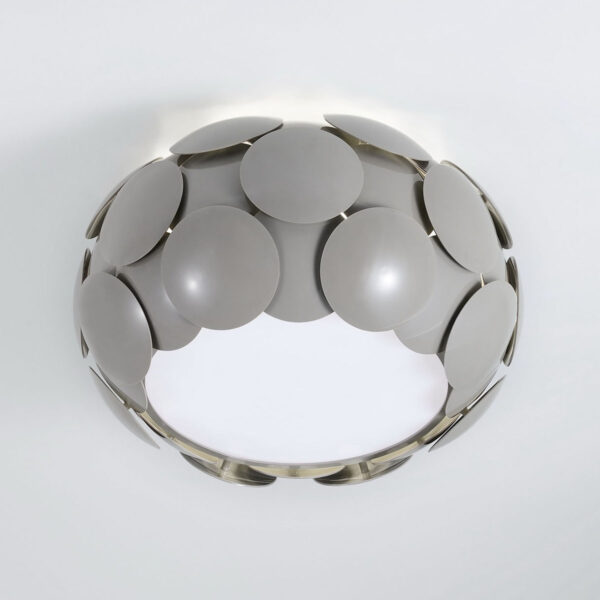 Flush mount ceiling light Lux Santina GR 60w – flush mount ceiling lights in grey and plastic