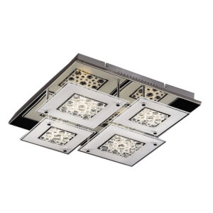 Flush mount ceiling light Lux Laax – flush mount ceiling lights in chrome and metal